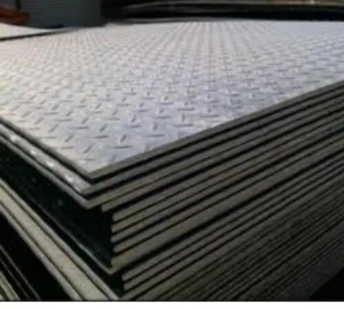 Mild Steel Hr Chequered Plate, Color : Gray