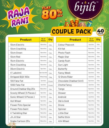 Raja Rani - Couple (40 Items) ( 40items/pack )