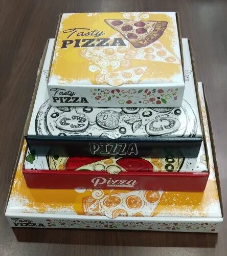 Multi Color Square Printed Pizza Box