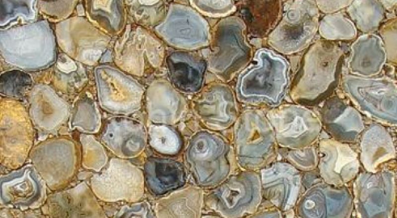 Rectangular Brown Agate Stone Slab