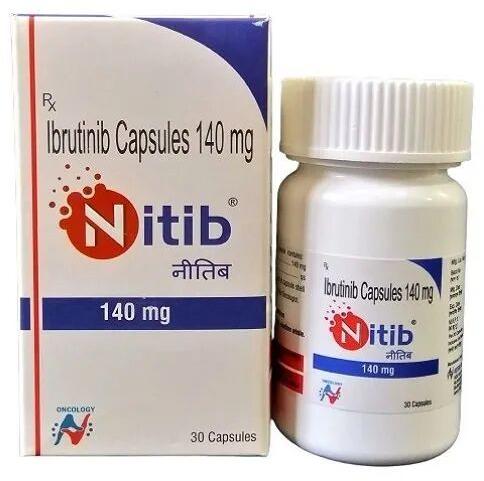 Nitib 140 Ibrutinib Capsule, for Mantle Cell lymphoma