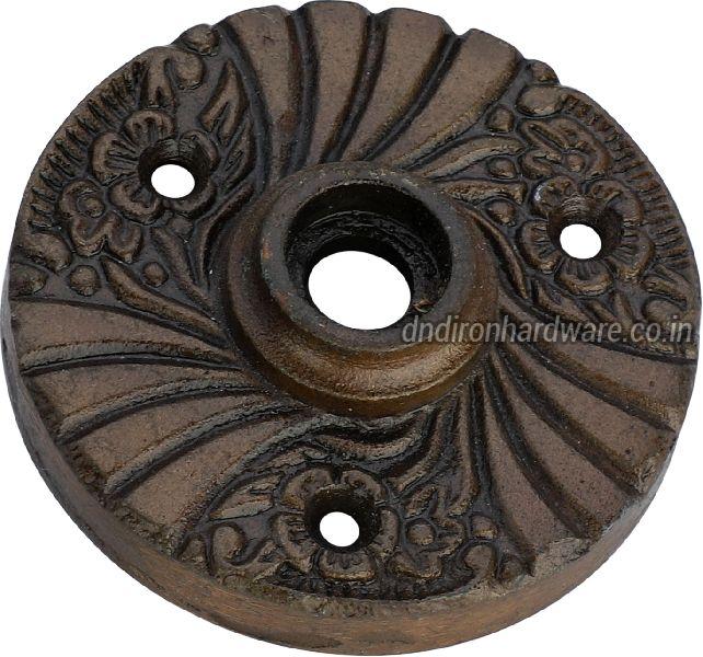 Black textured cast iron bell push