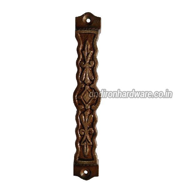Decorative cast iron door handles