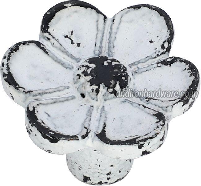 Flower shaped cast iron cabinet knobs