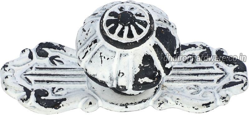 Shabby chic cast iron knobs set, Color : white, black