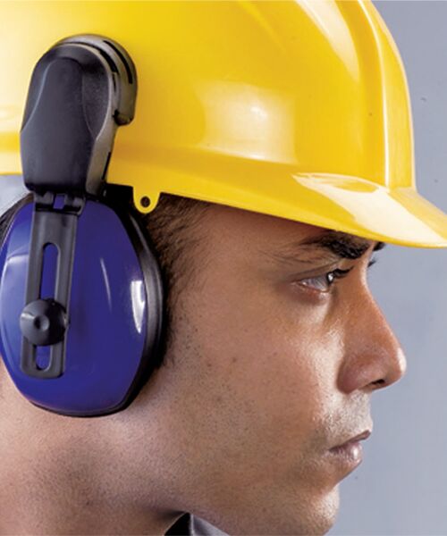Fine Finishing Cotton Ear Protection Helmet, for Constructional, Pattern : Plain