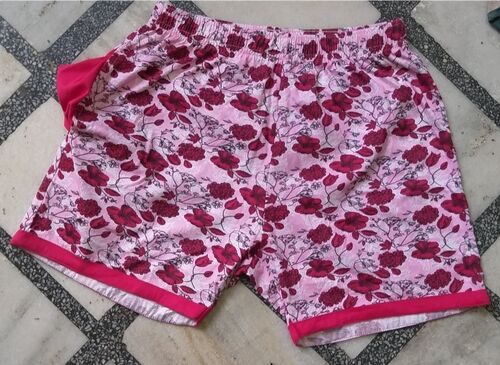 NIGHT PARTNER Cotton Lycra Ladies Shorts, Color : Pink, Black, Blue