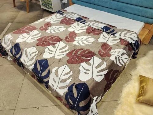Glace cotton Printed AC Blankets, Size : 90x100inch