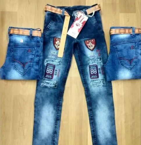 Printed Denim Jeans