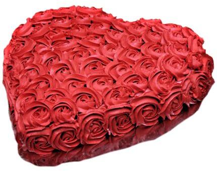 Heart Shape Strawberry Rose Cake, Packaging Type : Paper Box