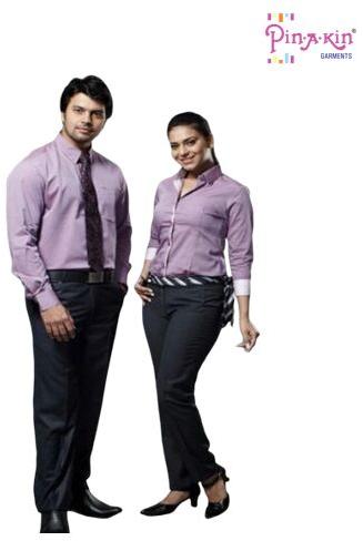 Full Sleeves Cotton Office Staff Uniform, for Comfortable, Easily Washable, Technics : Handloom Washed