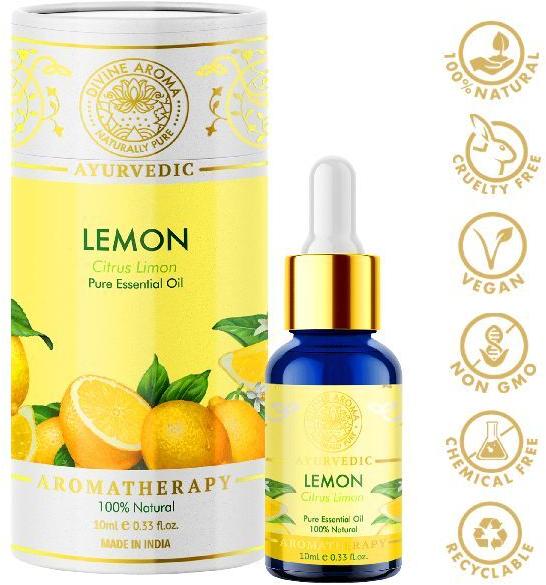 Divine Aroma Lemon Essential Oil 100% Pure & Natural