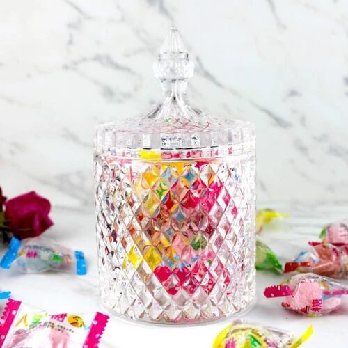 Square Crystal Jars, Color : transperant