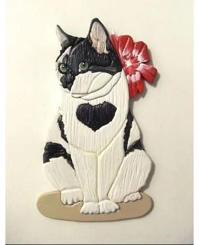 Polished Wooden Cat, for Decoration, Packaging Type : Box