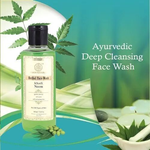 Herbal Khadi Neem Face Wash, Packaging Size : 210 ml