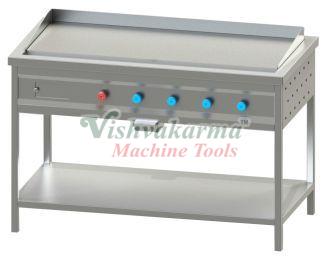 Grey Manual Stainless Steel Hot Plate Cooking Range, for Commercial Kitchen