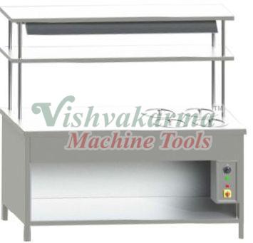 Stainless Steel Chef Service Counter, for Hotel, Restaurant, Color : Silver