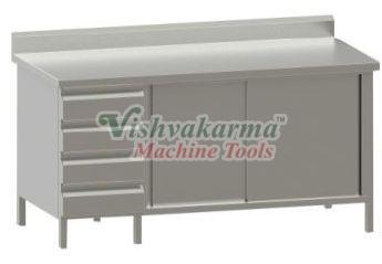 Plain Stainless Steel Kitchen Cabinet, Feature : Fine Finishing, High Strength