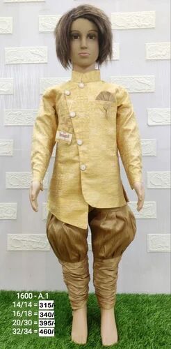 Embroidery Kids Sherwani Suit, Occasion : Wedding Wear