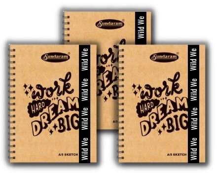 Wild We A5 Sketch Book 50 Sheets (Pack of 3)