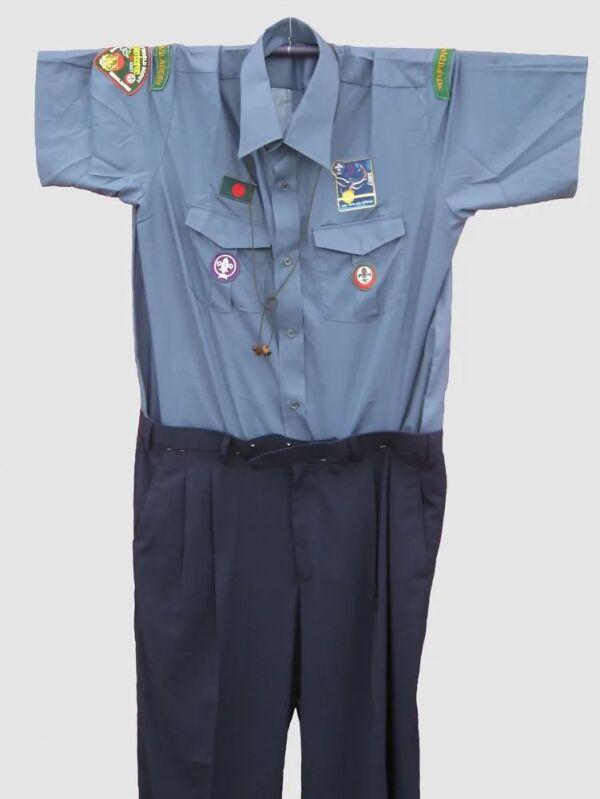 Polyester Collar Neck Scout Uniform, Closure Type : Button