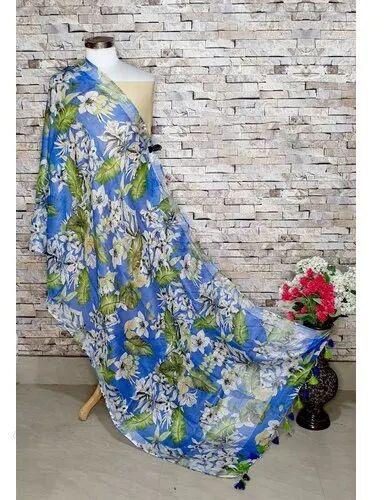Printed Linen Dupatta, Occasion : Party Wear