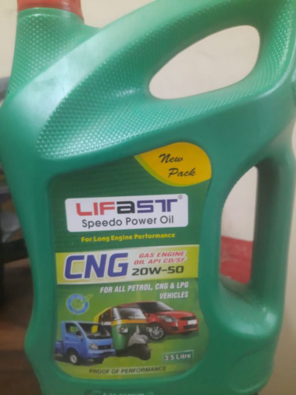 LIFAST CNG 20W-50 Engine Oil, Packaging Type : Plastic Can