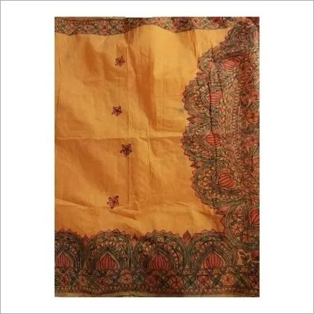 Multicolor Madhubani Painted Silk Sarees, Pattern : Printed