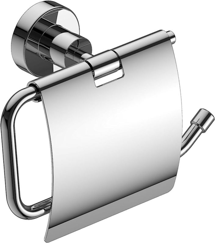 Silver Stainless Steel Toilet Paper Holder, for Bathroom Fitting, Mount Type : Wall Mounted