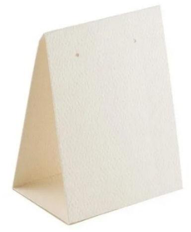 White Paper Tent Card, Pattern : Plain
