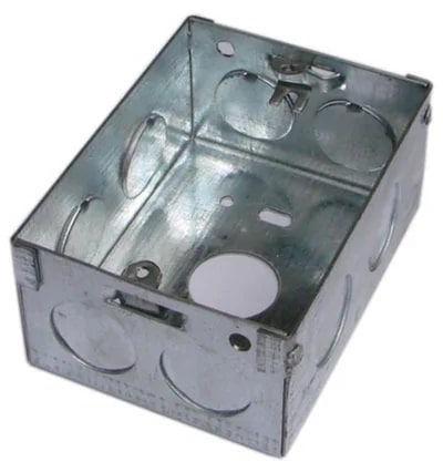 Grey Rectangular Mild Steel Polished 3X3 Modular Box, for Electronics Use, Pattern : Plain