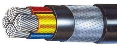 Black XLPE A2XFY35C120 Aluminium Armoured Cable, for Industrial, Voltage : 1100 V