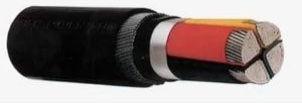 Black XLPE A2XY3.5C150 Aluminium Armoured Cable, for Industrial, Voltage : 1100 V