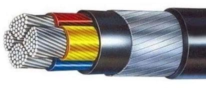 Black PVC A2XY3.5C185 Aluminium Unarmoured Cable, for Industrial