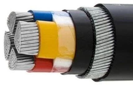 Black XLPE A2XY3.5C240 Aluminium Unarmoured Cable, for Industrial, Certification : CE Certified