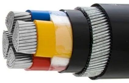 Black XLPE A2XY4C185 Aluminium Unarmoured Cable, for Industrial, Voltage : 1100 V