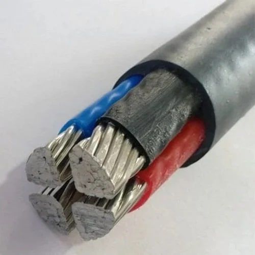 Black XLPE A2XY4C25 Aluminium Unarmoured Cable, for Industrial, Voltage : 1100 V