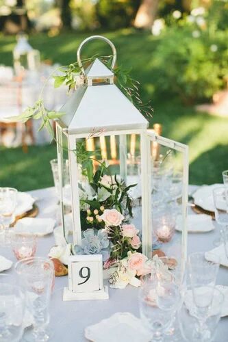 Iron White Wedding Lanterns, Style : Handmade