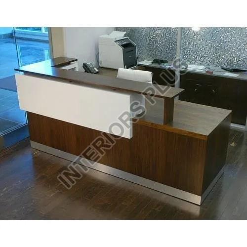 Rectangular Polished Metal Office Reception Table, For Ofice, Size : Standard