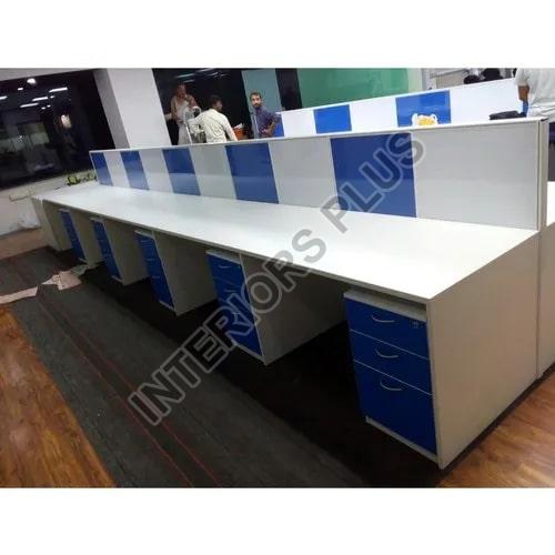 Rectangular Polished Plywood Office Workstation, Size : 1200x600x1200 Mm