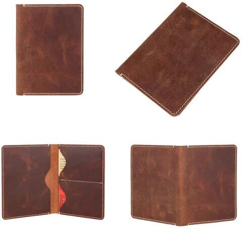 Plain Leather Passport Holder, Shape : Rectangle