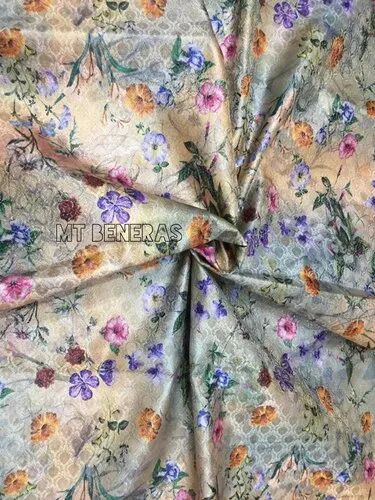 Digital Print Brocade Fabric, Color : Multicolor