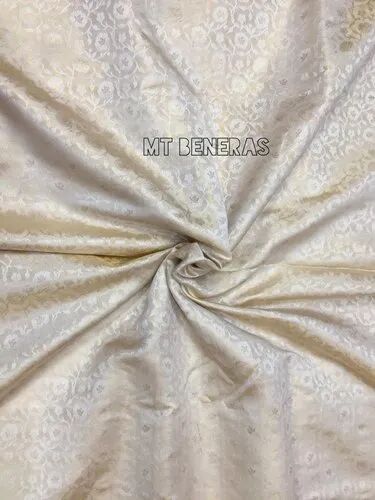 Plain Katan Tissue Silk Fabric, Color : Off White