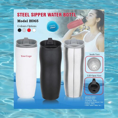 400 ml Steel Sipper Water Bottle