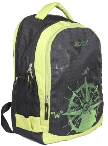 Miracle Printed Nylon designer backpack, Color : Black, Yellow, Grey, Black etc