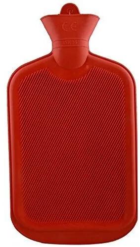 Rubber Hot Water Bottle, Color : Red
