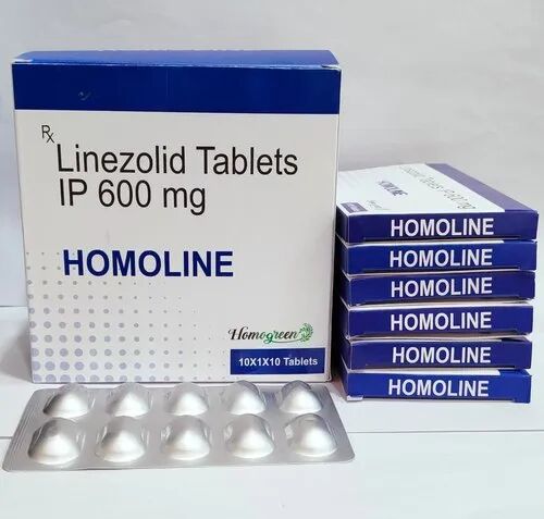 HOMOLINE Linezolid Tablets, Packaging Size : 10X1X10