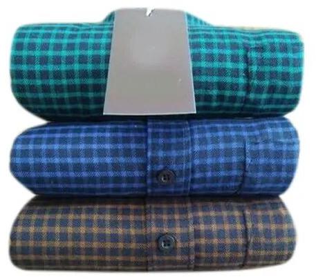 Full Sleeve Collar Neck Mens Twill Check Shirt