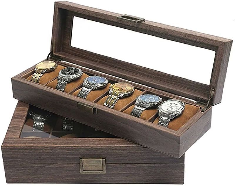Rectangular Plain Wooden Multi Watch Box, Color : Brown