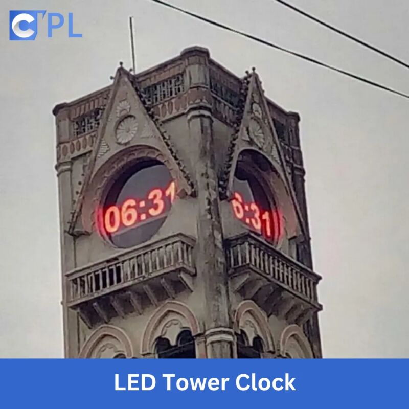 LED Tower Clock, Color : RED